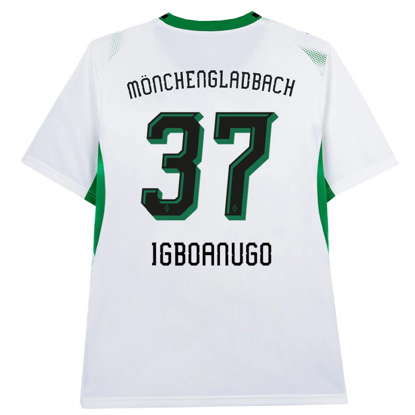 Danxen Femme Maillot David Igboanugo #37 Blanc Noir Vert Tenues Domicile 2026/27 T-Shirt