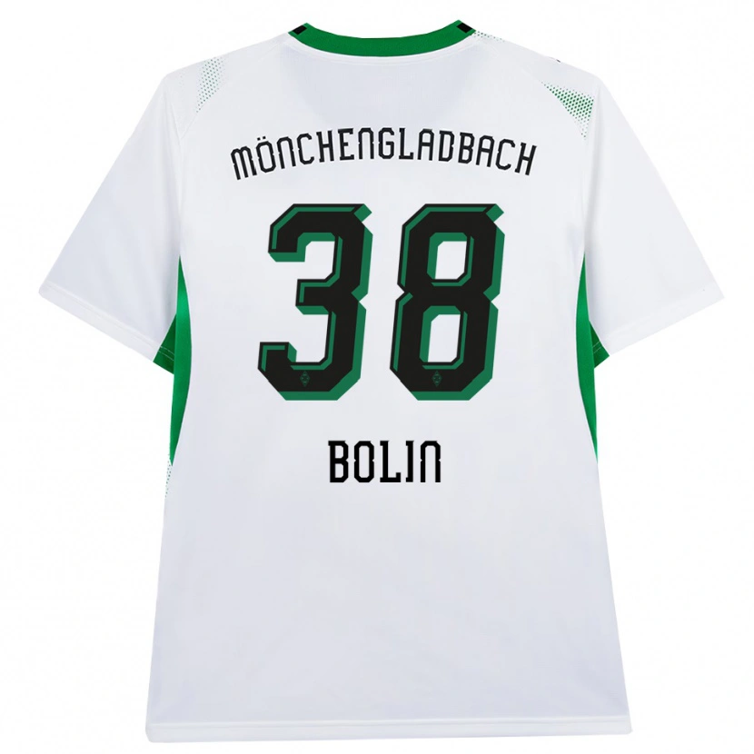 Danxen Femme Maillot Hugo Bolin #38 Blanc Noir Vert Tenues Domicile 2026/27 T-Shirt