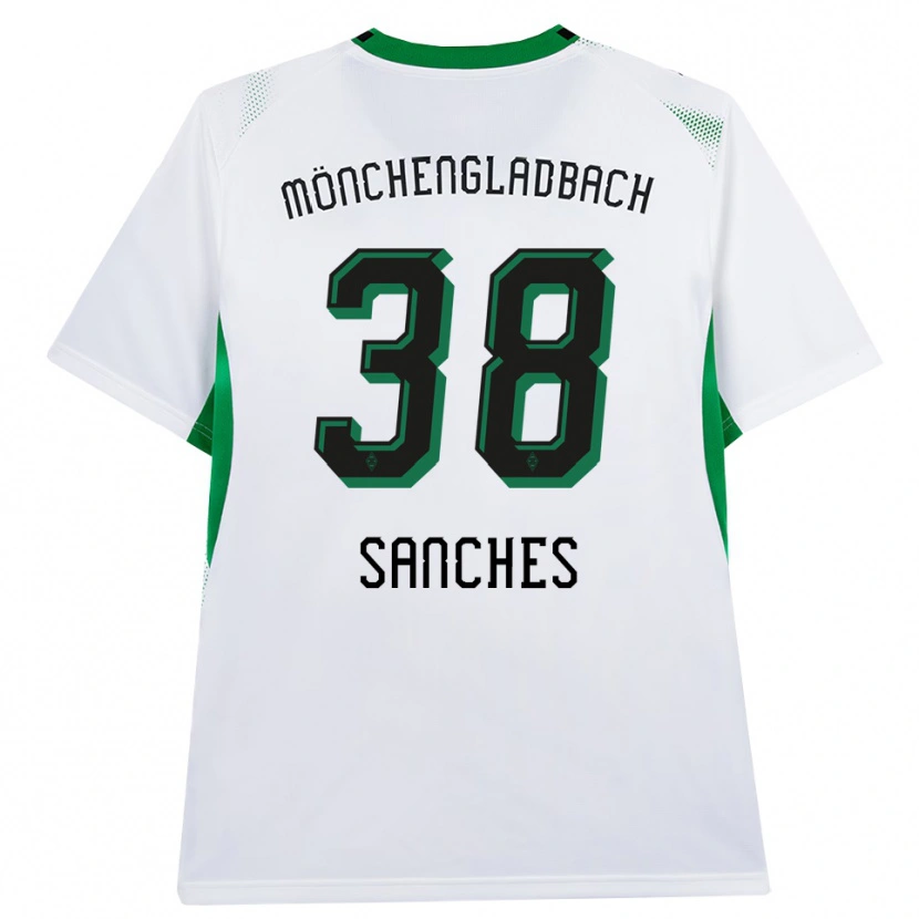 Danxen Femme Maillot Yvandro Borges Sanches #38 Blanc Noir Vert Tenues Domicile 2026/27 T-Shirt