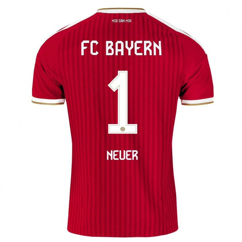 Danxen Femme Maillot Manuel Neuer #1 Rouge Blanc Bleu Tenues Domicile 2026/27 T-Shirt