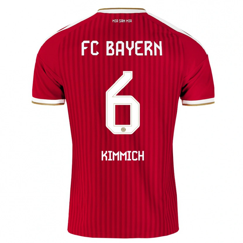 Danxen Femme Maillot Joshua Kimmich #6 Rouge Blanc Bleu Tenues Domicile 2026/27 T-Shirt