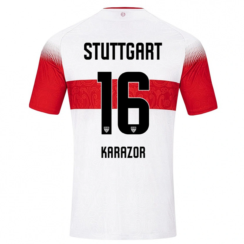 Danxen Femme Maillot Atakan Karazor #16 Blanc Rouge Jaune Tenues Domicile 2026/27 T-Shirt