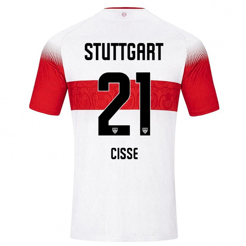 Danxen Femme Maillot Moussa Cissé #21 Blanc Rouge Jaune Tenues Domicile 2026/27 T-Shirt