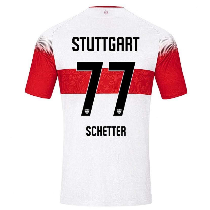 Danxen Femme Maillot Leonie Schetter #77 Blanc Rouge Jaune Tenues Domicile 2026/27 T-Shirt
