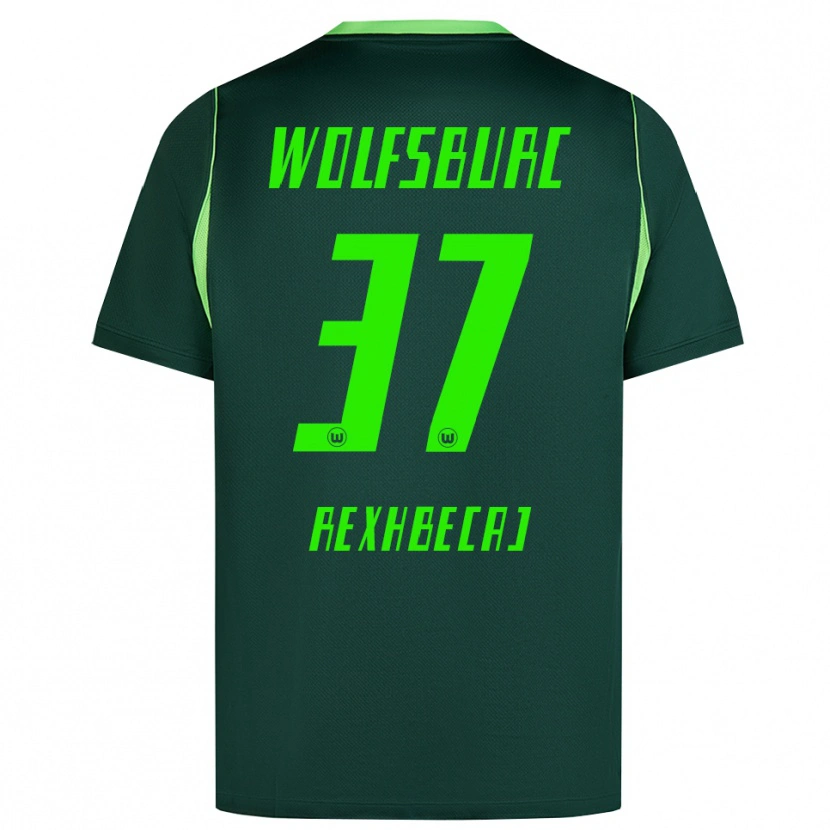 Danxen Femme Maillot Elvis Rexhbecaj #37 Vert Foncé Blanc Tenues Domicile 2026/27 T-Shirt