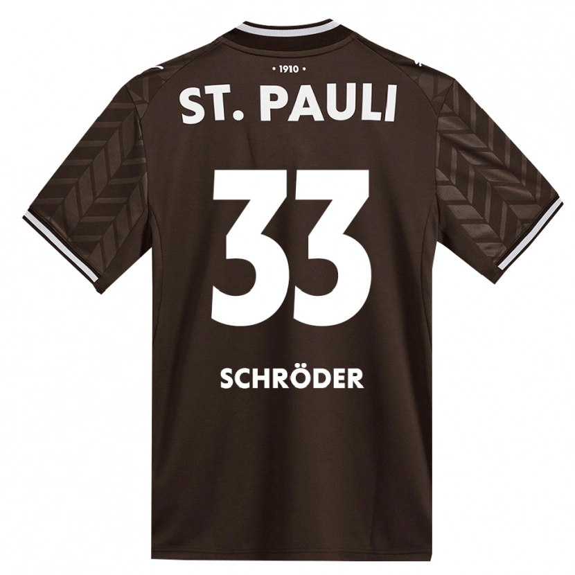 Danxen Femme Maillot Lennard Schröder #33 Café Blanc Tenues Domicile 2026/27 T-Shirt