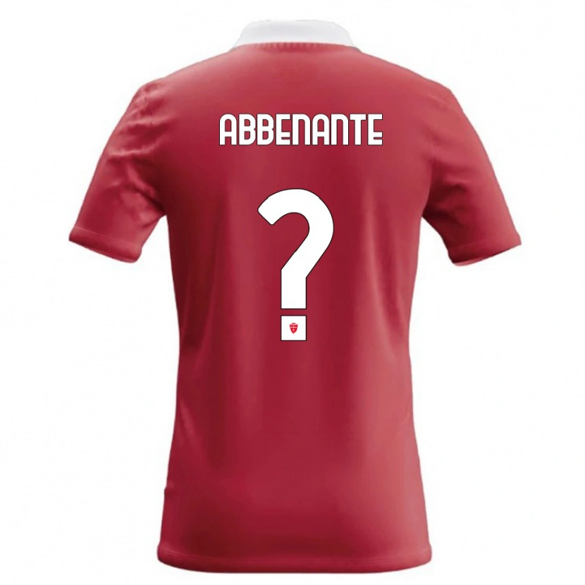 Danxen Femme Maillot Alessandro Abbenante #0 Rouge Blanc Tenues Domicile 2026/27 T-Shirt