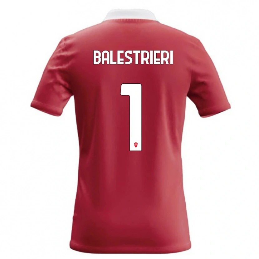Danxen Femme Maillot Alessandro Balestrieri #1 Rouge Blanc Tenues Domicile 2026/27 T-Shirt
