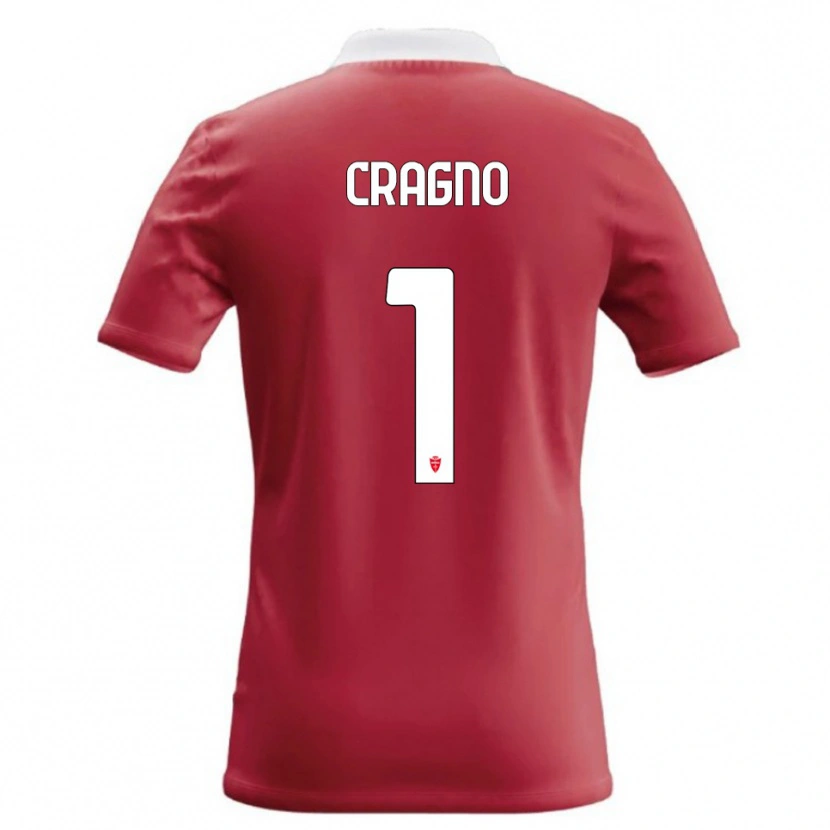 Danxen Femme Maillot Alessio Cragno #1 Rouge Blanc Tenues Domicile 2026/27 T-Shirt