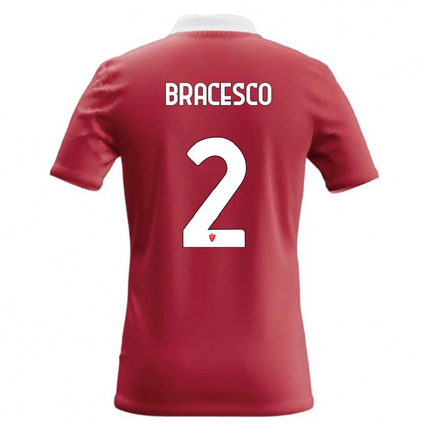 Danxen Femme Maillot Riccardo Bracesco #2 Rouge Blanc Tenues Domicile 2026/27 T-Shirt