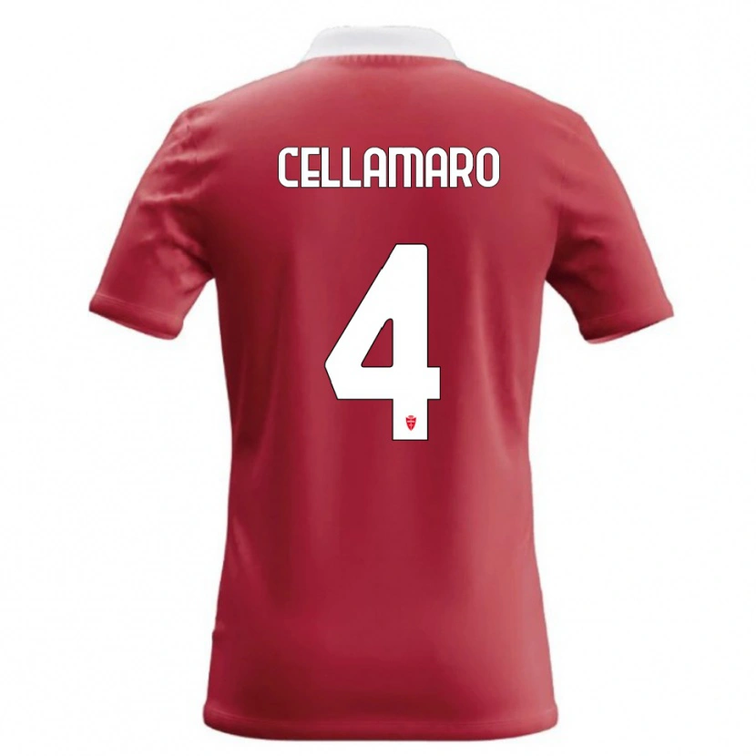 Danxen Femme Maillot Simone Cellamaro #4 Rouge Blanc Tenues Domicile 2026/27 T-Shirt