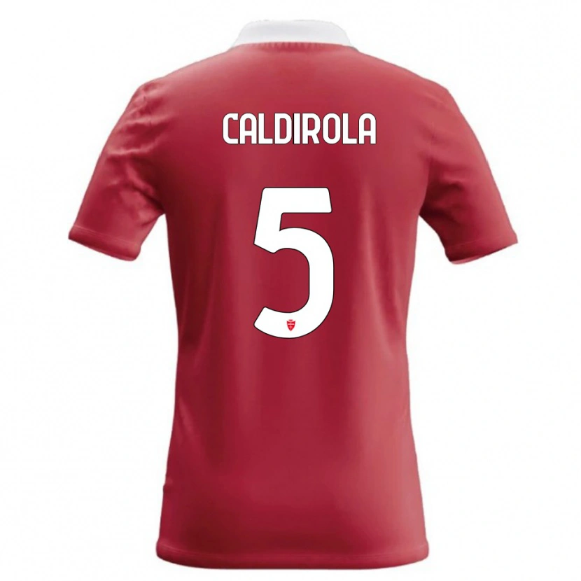 Danxen Femme Maillot Luca Caldirola #5 Rouge Blanc Tenues Domicile 2026/27 T-Shirt