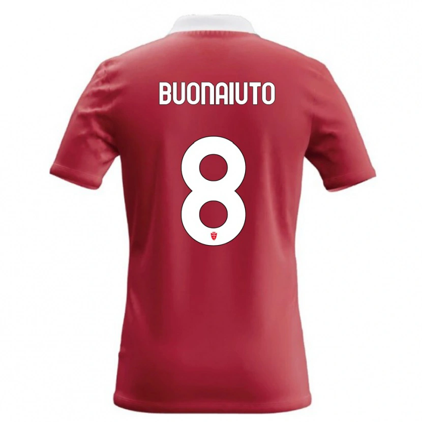 Danxen Femme Maillot Marco Buonaiuto #8 Rouge Blanc Tenues Domicile 2026/27 T-Shirt