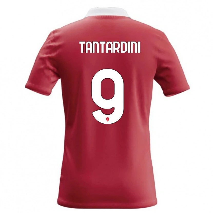 Danxen Femme Maillot Tommaso Tantardini #9 Rouge Blanc Tenues Domicile 2026/27 T-Shirt