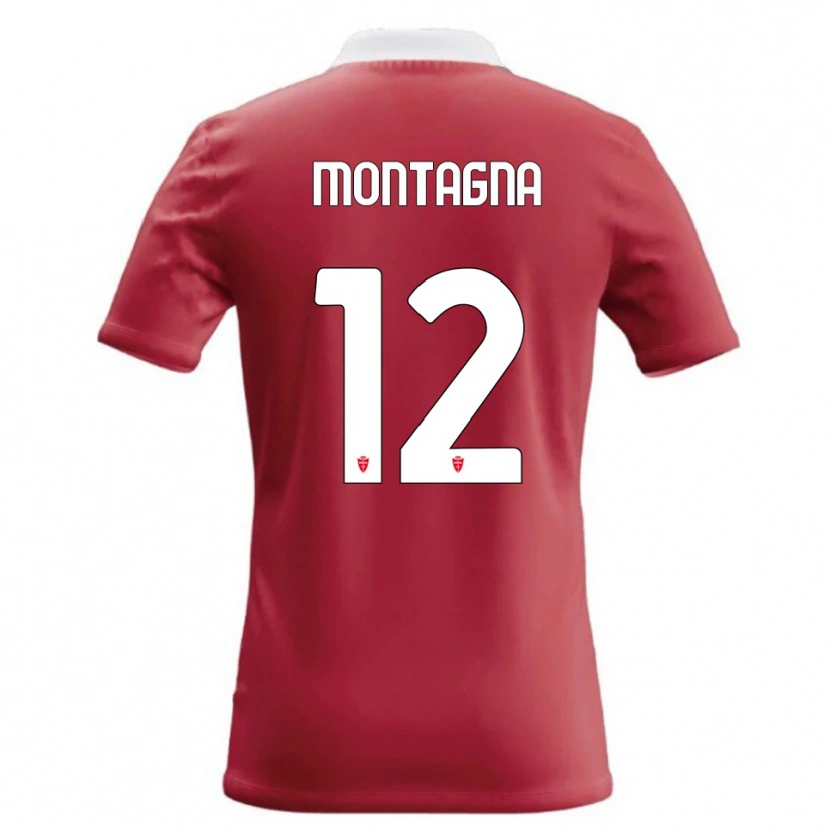 Danxen Femme Maillot Jacopo Montagna #12 Rouge Blanc Tenues Domicile 2026/27 T-Shirt
