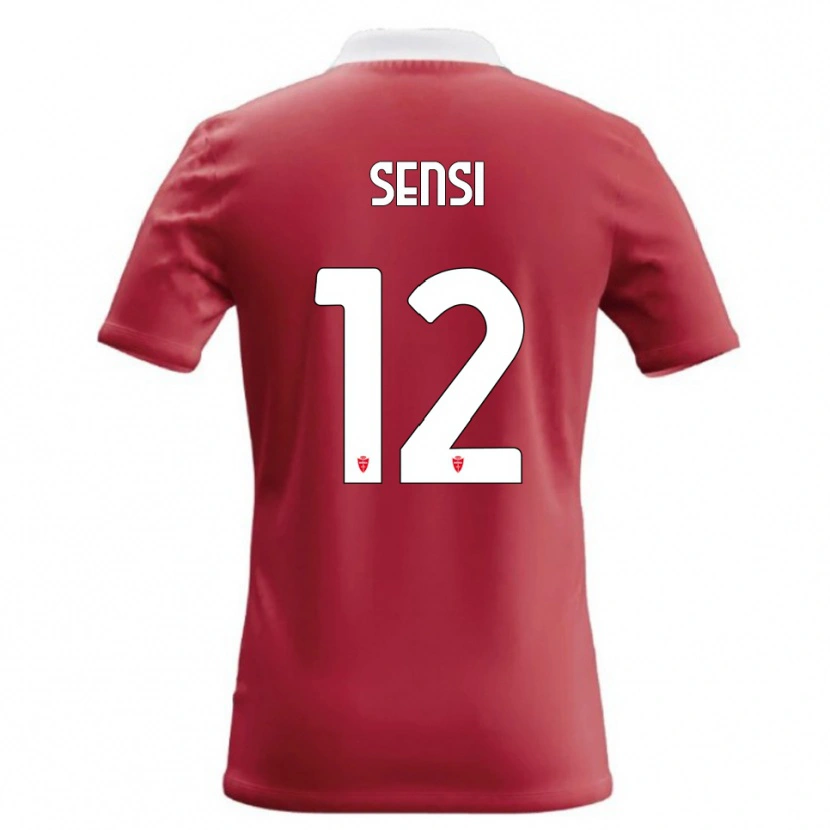 Danxen Femme Maillot Stefano Sensi #12 Rouge Blanc Tenues Domicile 2026/27 T-Shirt