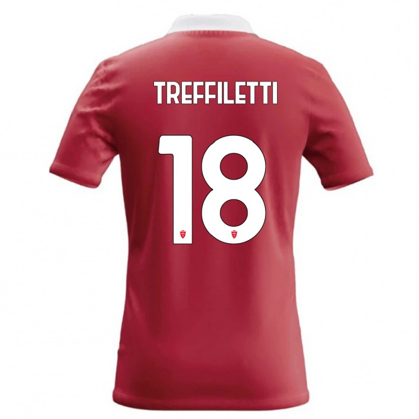 Danxen Femme Maillot Danilo Treffiletti #18 Rouge Blanc Tenues Domicile 2026/27 T-Shirt