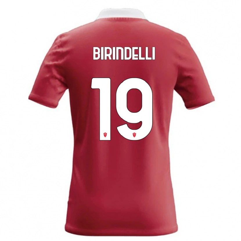 Danxen Femme Maillot Samuele Birindelli #19 Rouge Blanc Tenues Domicile 2026/27 T-Shirt