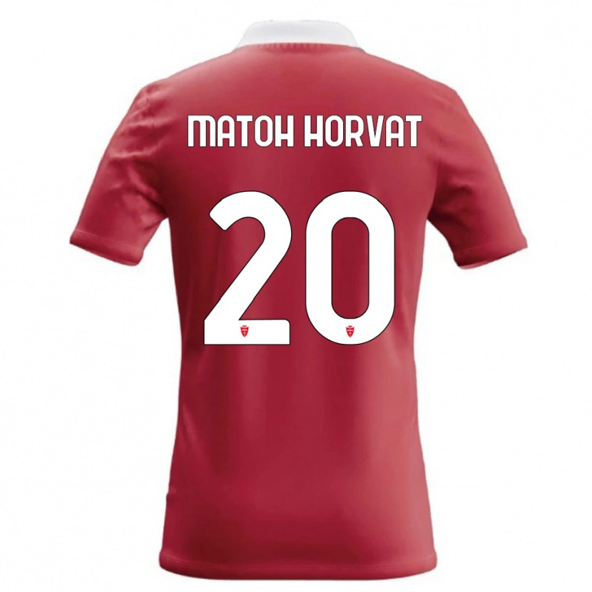 Danxen Femme Maillot Liam Matoh Horvat #20 Rouge Blanc Tenues Domicile 2026/27 T-Shirt