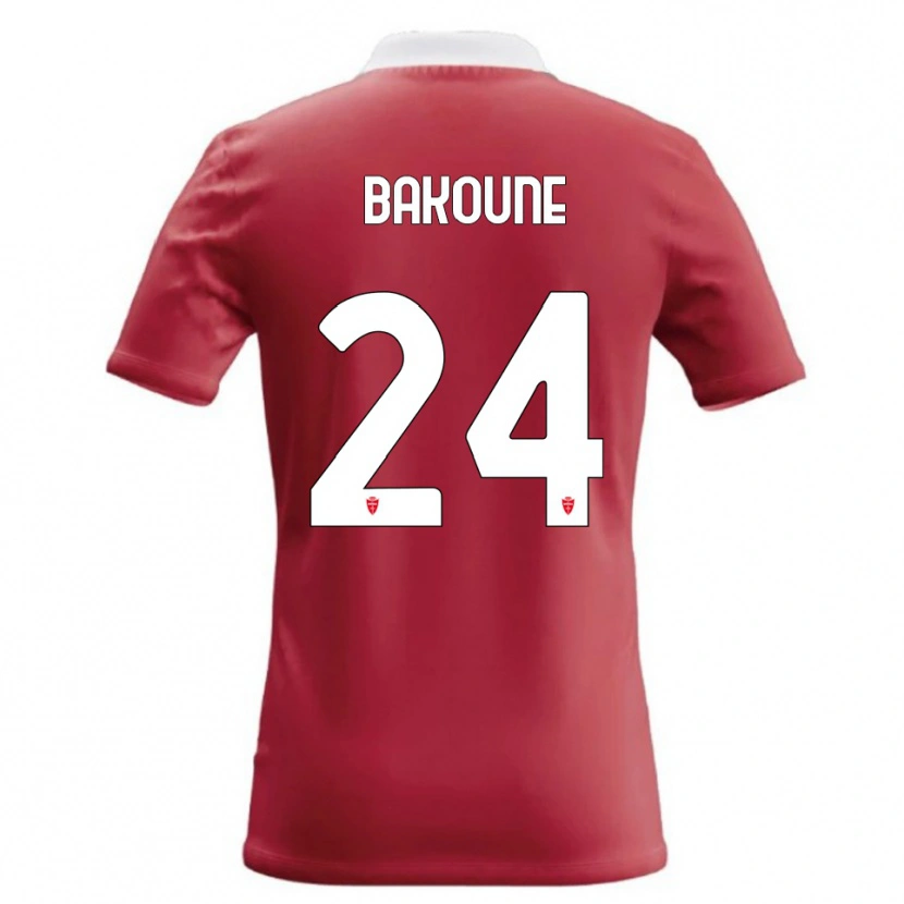 Danxen Femme Maillot Adam Bakoune #24 Rouge Blanc Tenues Domicile 2026/27 T-Shirt