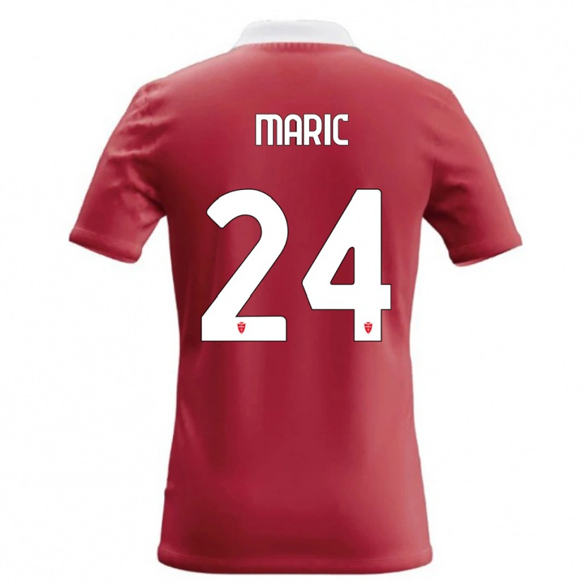 Danxen Femme Maillot Mirko Maric #24 Rouge Blanc Tenues Domicile 2026/27 T-Shirt