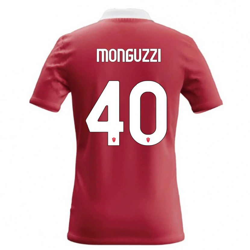 Danxen Femme Maillot Filippo Monguzzi #40 Rouge Blanc Tenues Domicile 2026/27 T-Shirt