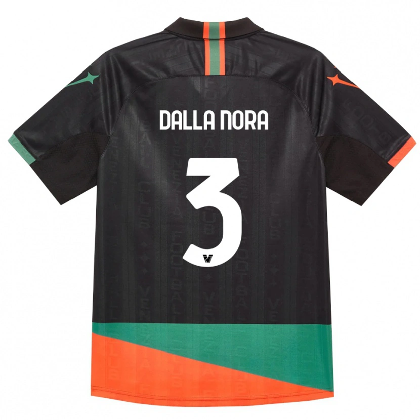 Danxen Femme Maillot Edoardo Dalla Nora #3 Noir Orange Vert Tenues Domicile 2026/27 T-Shirt