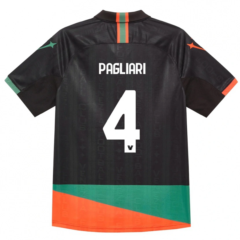 Danxen Femme Maillot Alessandro Pagliari #4 Noir Orange Vert Tenues Domicile 2026/27 T-Shirt