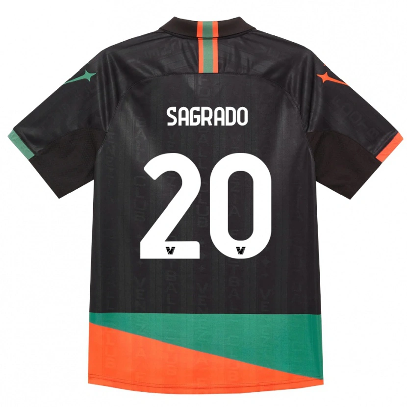 Danxen Femme Maillot Richie Sagrado #20 Noir Orange Vert Tenues Domicile 2026/27 T-Shirt