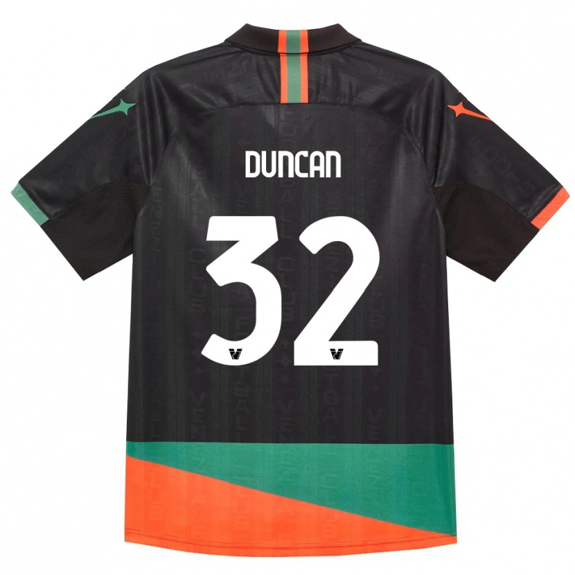 Danxen Femme Maillot Alfred Duncan #32 Noir Orange Vert Tenues Domicile 2026/27 T-Shirt