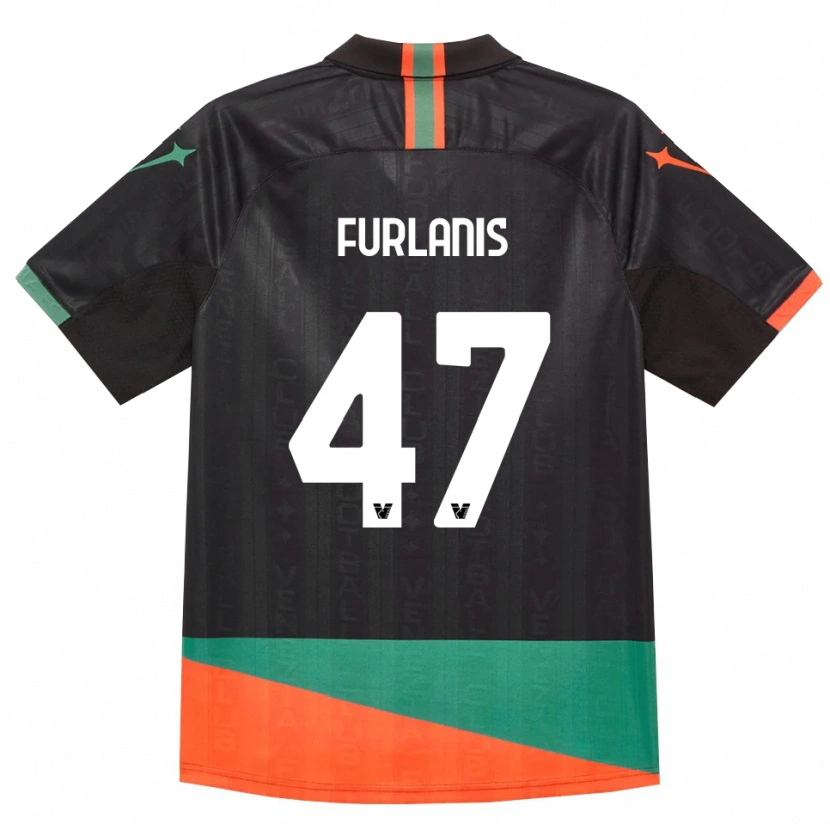 Danxen Femme Maillot Giorgia Furlanis #47 Noir Orange Vert Tenues Domicile 2026/27 T-Shirt