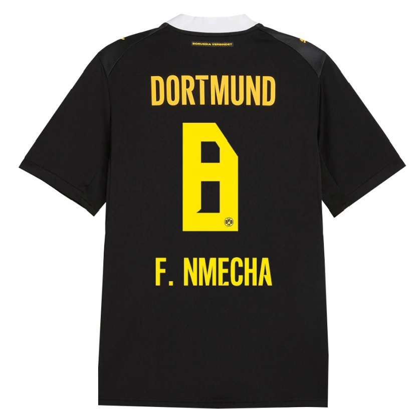 Danxen Femme Maillot Felix Nmecha #8 Noir Rouge Jaune Tenues Extérieur 2026/27 T-Shirt