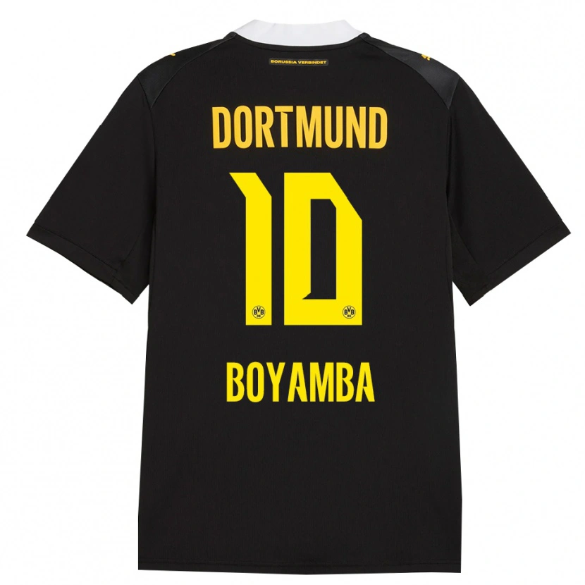 Danxen Femme Maillot Joseph Boyamba #10 Noir Rouge Jaune Tenues Extérieur 2026/27 T-Shirt