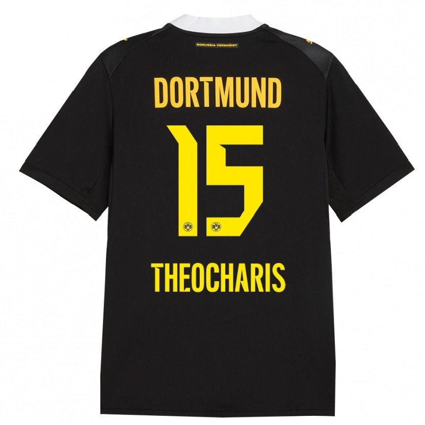 Danxen Femme Maillot Elefterios Theocharis #15 Noir Rouge Jaune Tenues Extérieur 2026/27 T-Shirt