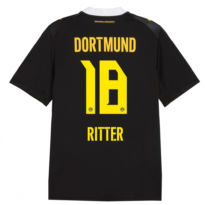 Danxen Femme Maillot Roméo Ritter #18 Noir Rouge Jaune Tenues Extérieur 2026/27 T-Shirt