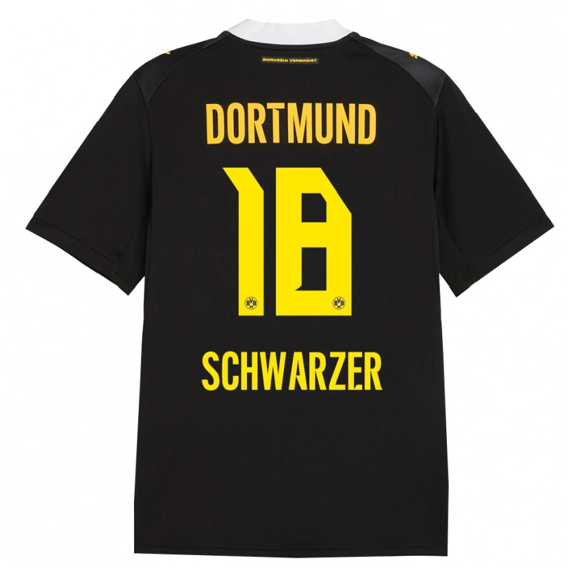 Danxen Femme Maillot Jonas Schwarzer #18 Noir Rouge Jaune Tenues Extérieur 2026/27 T-Shirt