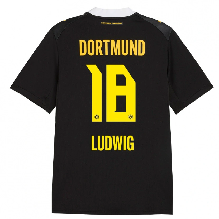 Danxen Femme Maillot Michel Ludwig #18 Noir Rouge Jaune Tenues Extérieur 2026/27 T-Shirt