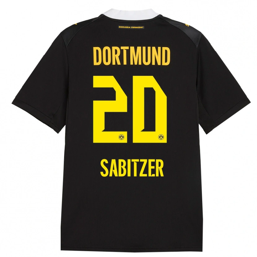 Danxen Femme Maillot Marcel Sabitzer #20 Noir Rouge Jaune Tenues Extérieur 2026/27 T-Shirt
