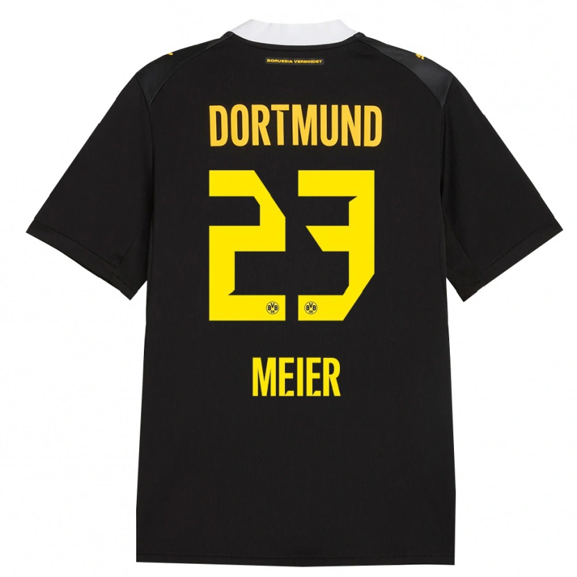 Danxen Femme Maillot Maximilian Meier #23 Noir Rouge Jaune Tenues Extérieur 2026/27 T-Shirt