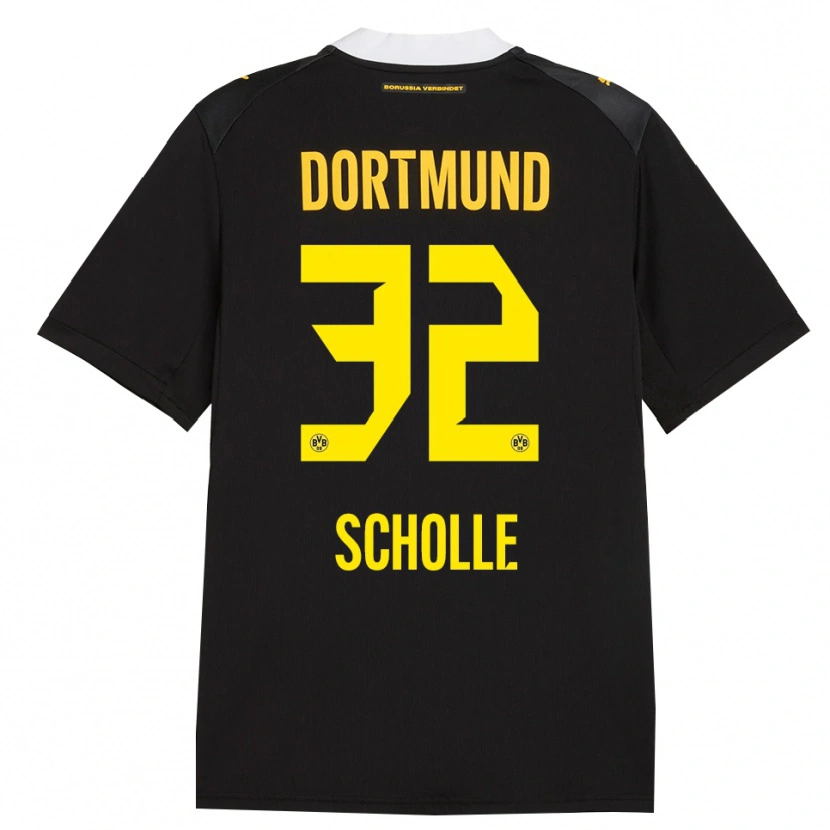 Danxen Femme Maillot Mia Scholle #32 Noir Rouge Jaune Tenues Extérieur 2026/27 T-Shirt