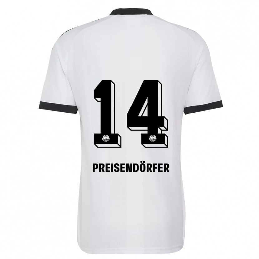 Danxen Femme Maillot Constantin Preisendörfer #14 Noir Blanc Tenues Extérieur 2026/27 T-Shirt