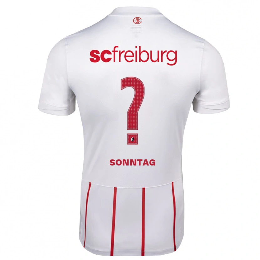 Danxen Femme Maillot Noa Sonntag #0 Blanc Rouge Jaune Tenues Extérieur 2026/27 T-Shirt