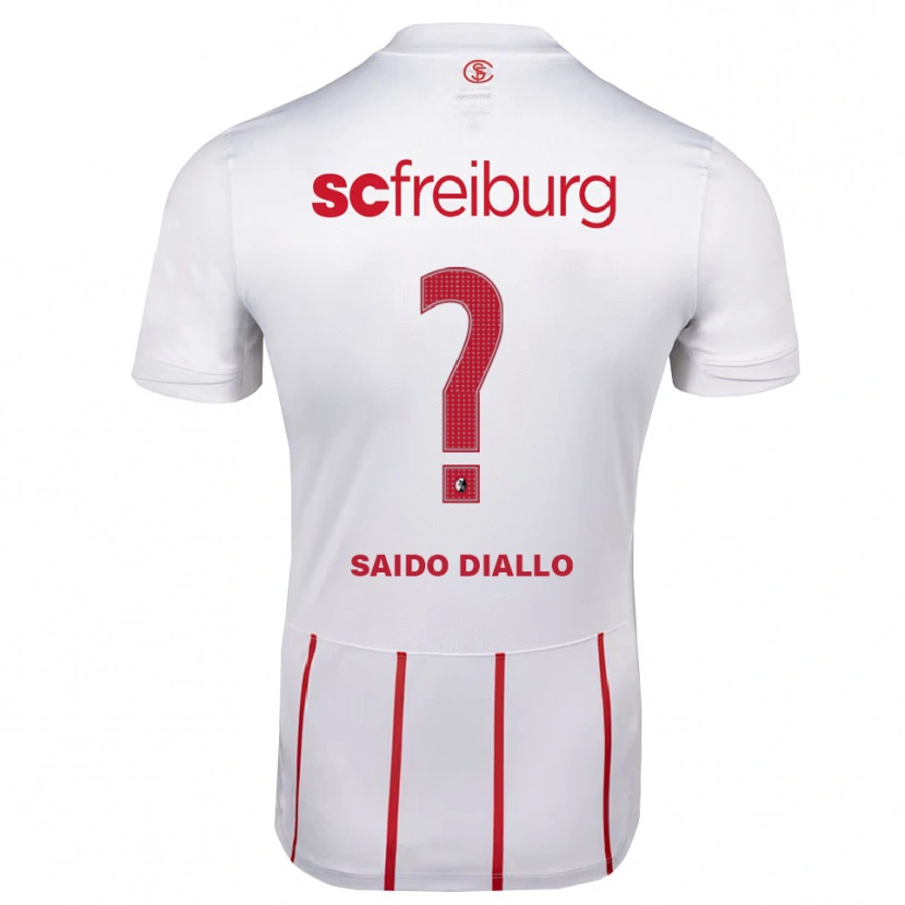 Danxen Femme Maillot Mamadou Saido Diallo #0 Blanc Rouge Jaune Tenues Extérieur 2026/27 T-Shirt