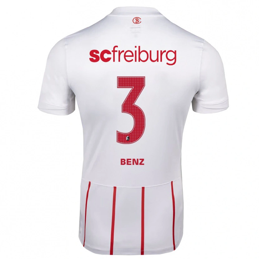 Danxen Femme Maillot Jakob Benz #3 Blanc Rouge Jaune Tenues Extérieur 2026/27 T-Shirt