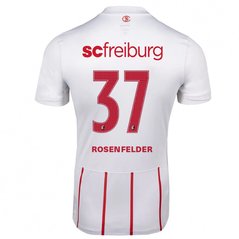 Danxen Femme Maillot Max Rosenfelder #37 Blanc Rouge Jaune Tenues Extérieur 2026/27 T-Shirt