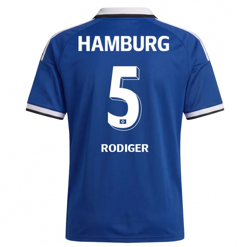 Danxen Femme Maillot Philipp Rödiger #5 Blanc Bleu Tenues Extérieur 2026/27 T-Shirt