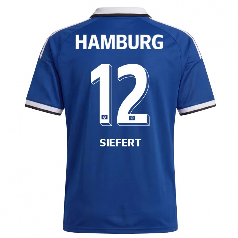Danxen Femme Maillot Louis Siefert #12 Blanc Bleu Tenues Extérieur 2026/27 T-Shirt