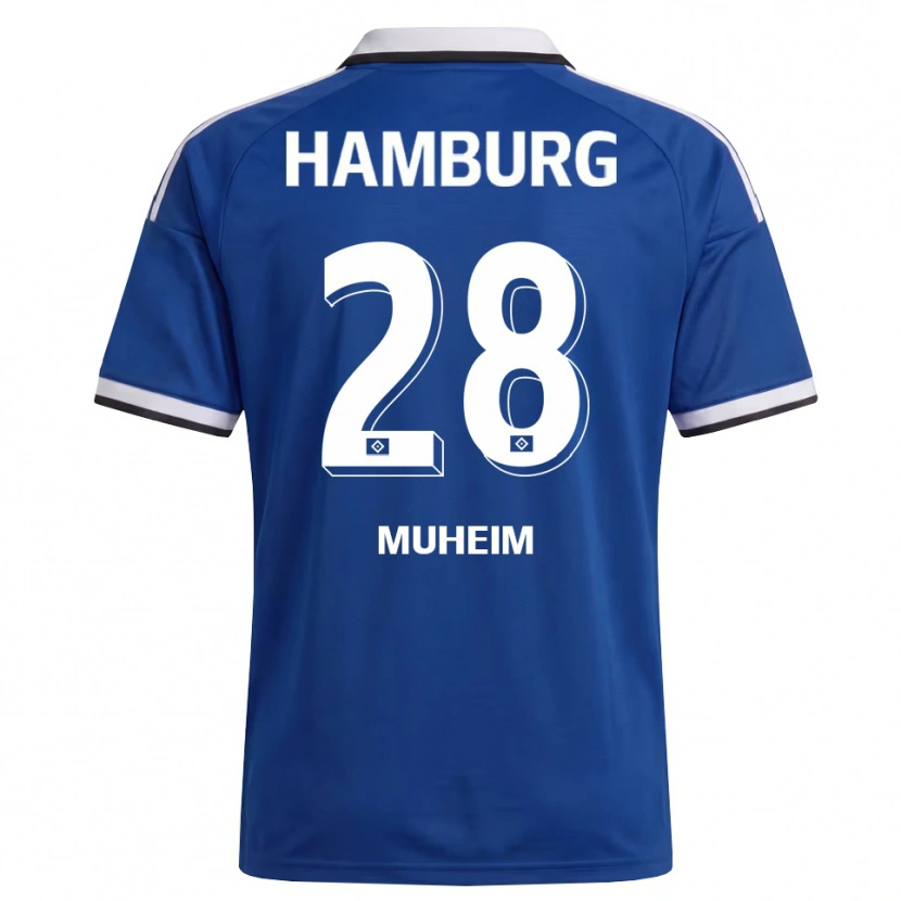 Danxen Femme Maillot Miro Muheim #28 Blanc Bleu Tenues Extérieur 2026/27 T-Shirt