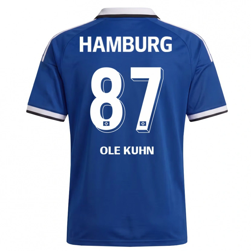 Danxen Femme Maillot Niklas Ole Kühn #87 Blanc Bleu Tenues Extérieur 2026/27 T-Shirt