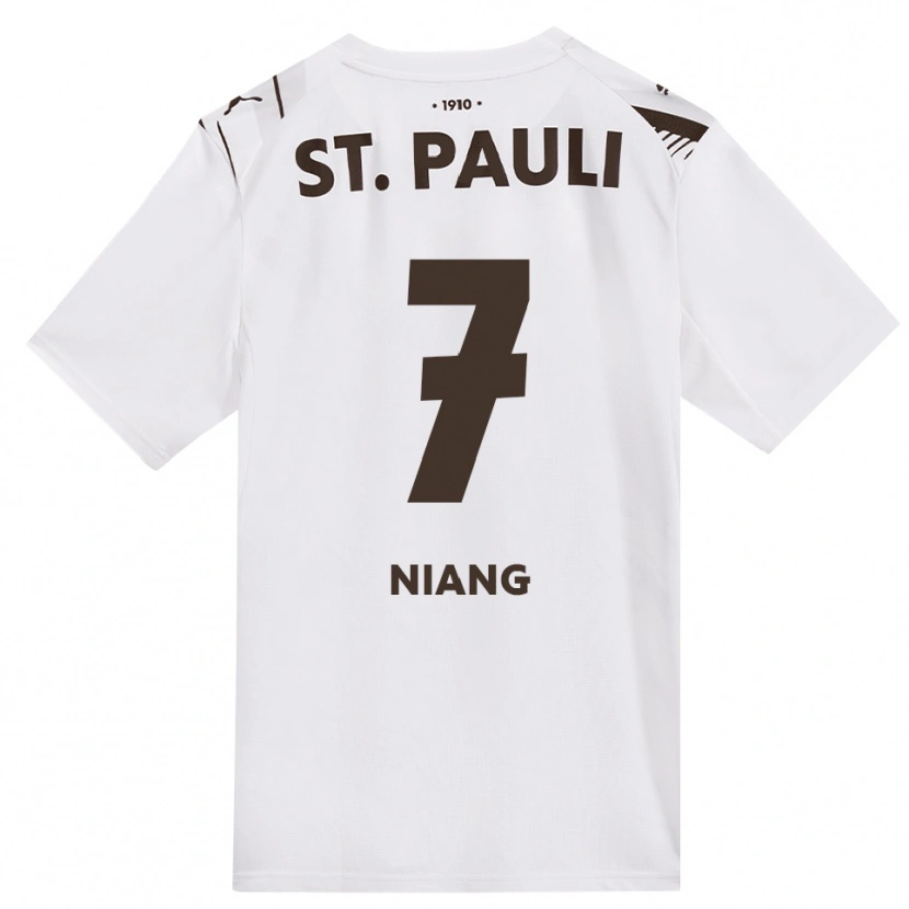 Danxen Femme Maillot Youssoupha Niang #7 Café Blanc Rouge Tenues Extérieur 2026/27 T-Shirt